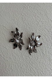 Heliophilia Silver Pendientes de Latón Plateados
